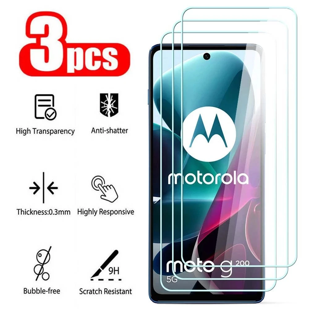 

3PCS Protective Glass for Motorola G100 G200 5G G71 G51 G41 G31 Screen Protector for Moto G22 G 2022 G52 G82 G9 Power Glass Film