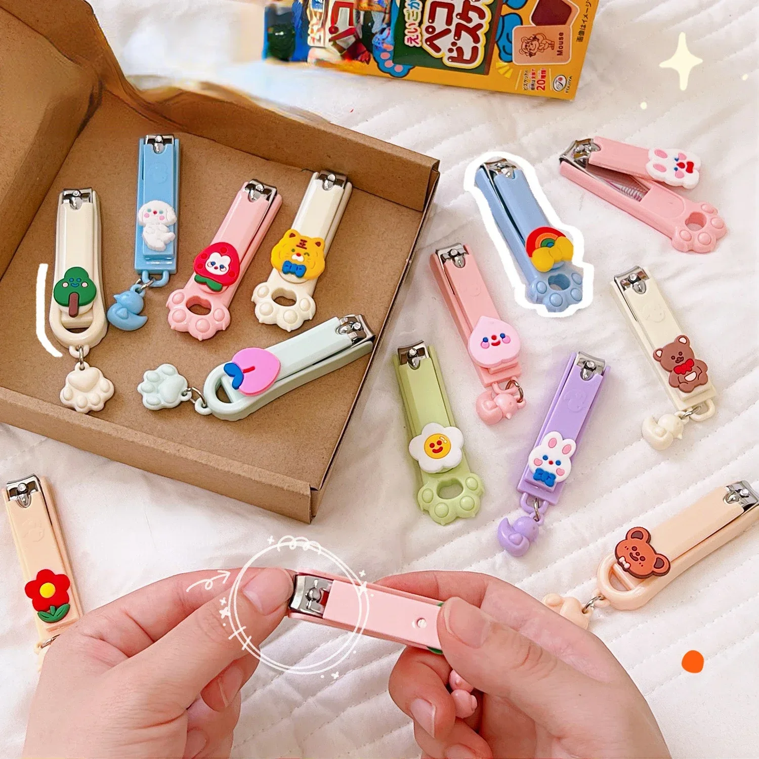 Baby Cartoon Nail Scissor Clippers Cute Nail Cutter Pedicure Toe Trimmer Beauty Makeup Manicure Tools for Children Girls Boys