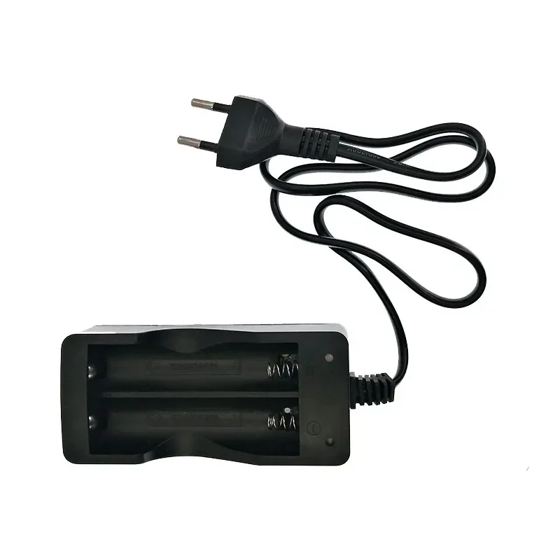 Dual Slot Smart Fast-Charging Safety Charger with US/EU Plug for Rechargeable Li-ion Batteries