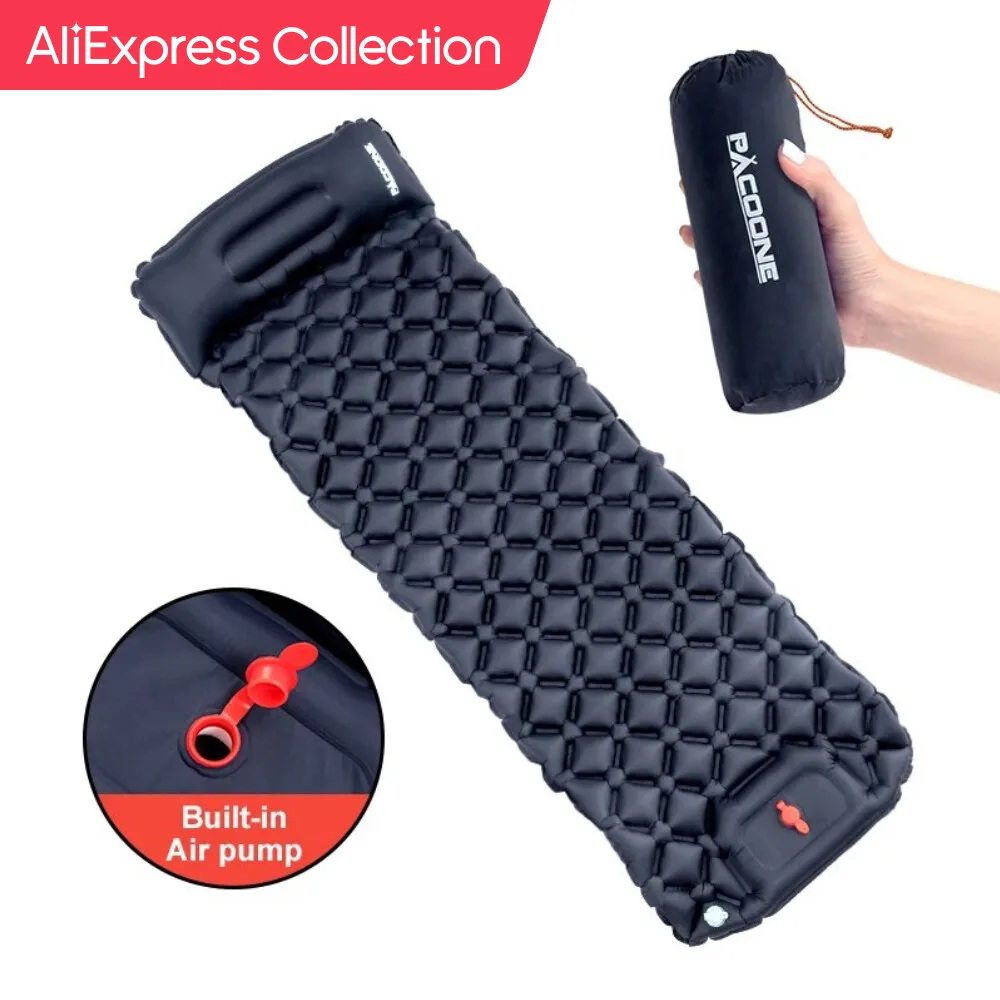 Collezione Aliexpress Materassino Gonfiabile Da Campeggio All'Aperto Con Cuscini Materassino Gonfiabile Ultraleggero Integrato Nella Pompa Di Gonfiagg