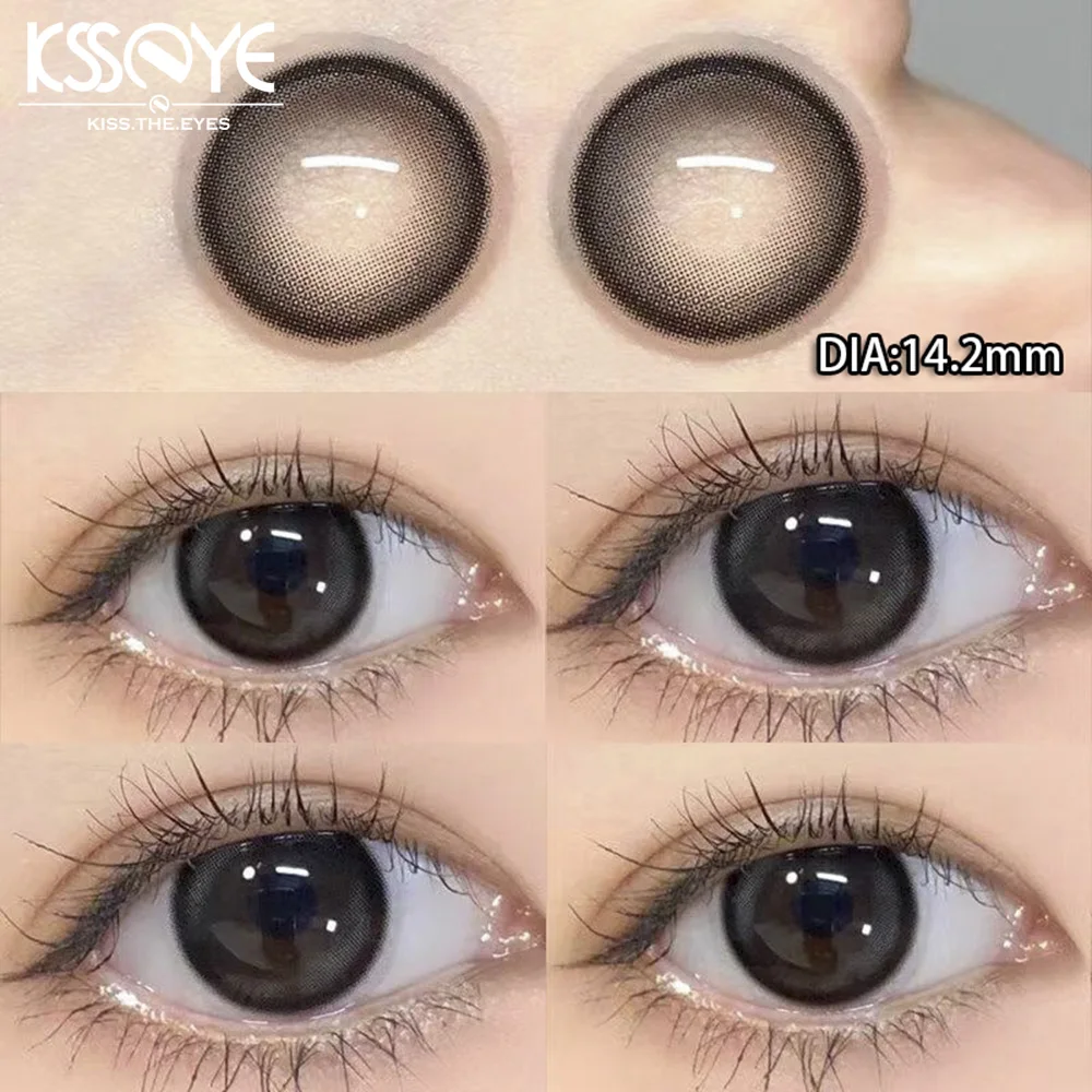 

KSSEYE 1Pair(2pcs) Natural Contact Lenses for Eyes Myopia Prescription Eyes Color Lenses Beauty Pupil Yearly Use Free Shipping