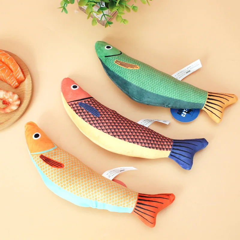 

Interactive Cat Supplies Puppy Fish Toys Catnip Seafood Relieve Boredom Bite Resistant Funny Cat Tool Sound Kitten Playing