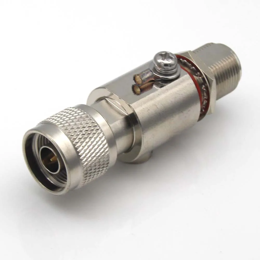 N Coaxial Lightning Arrestor Arrester Surge Protector N Type Male to Female Gas Discharge Protection for HAM CB Radio WLAN WiFi surge protector