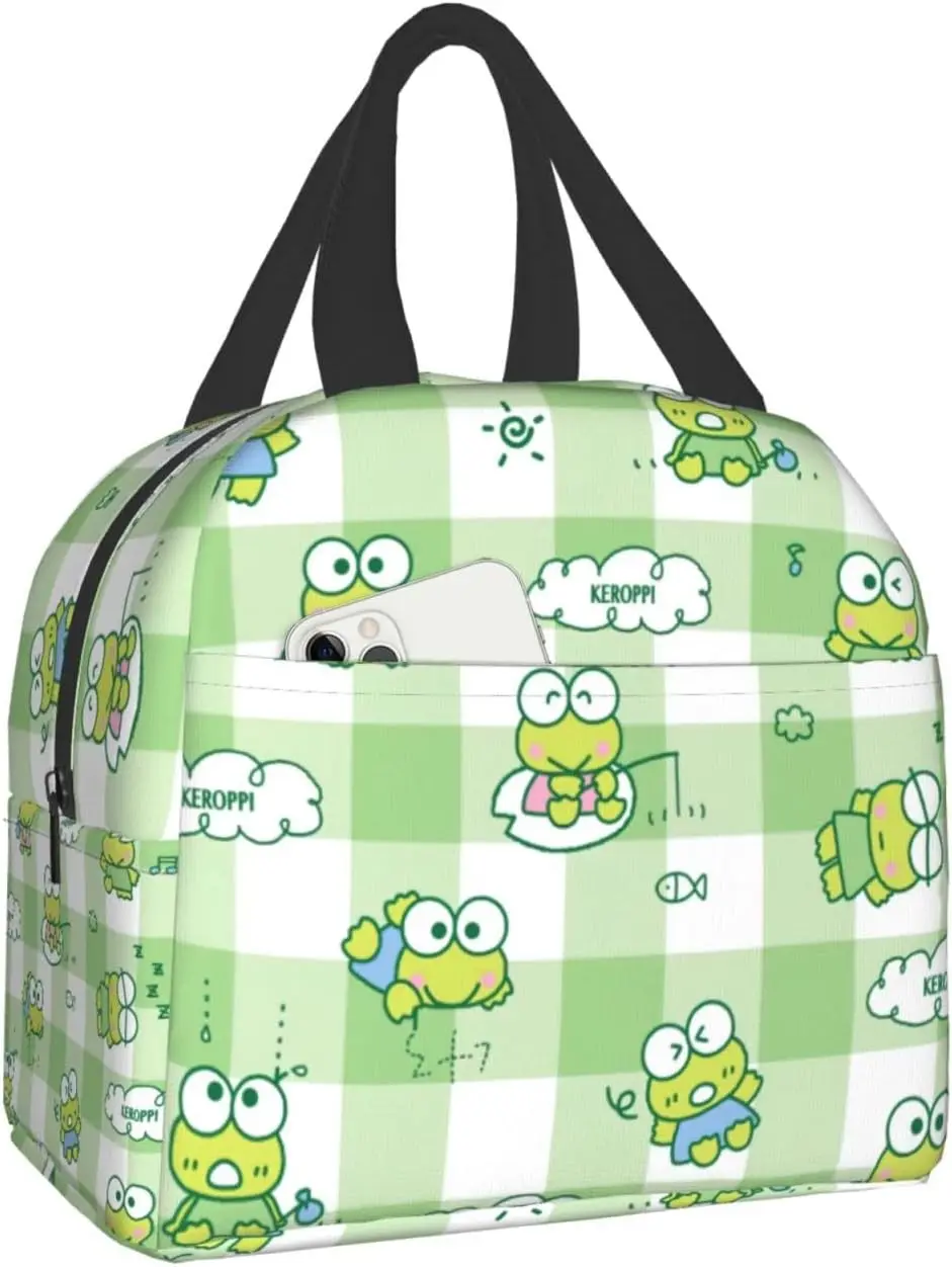 

Cute Forg Thermal Lunch Bag Reusable Insulated Bento Lunch Box for Women Girls Work School Picnic 8.5x8x5 Inch