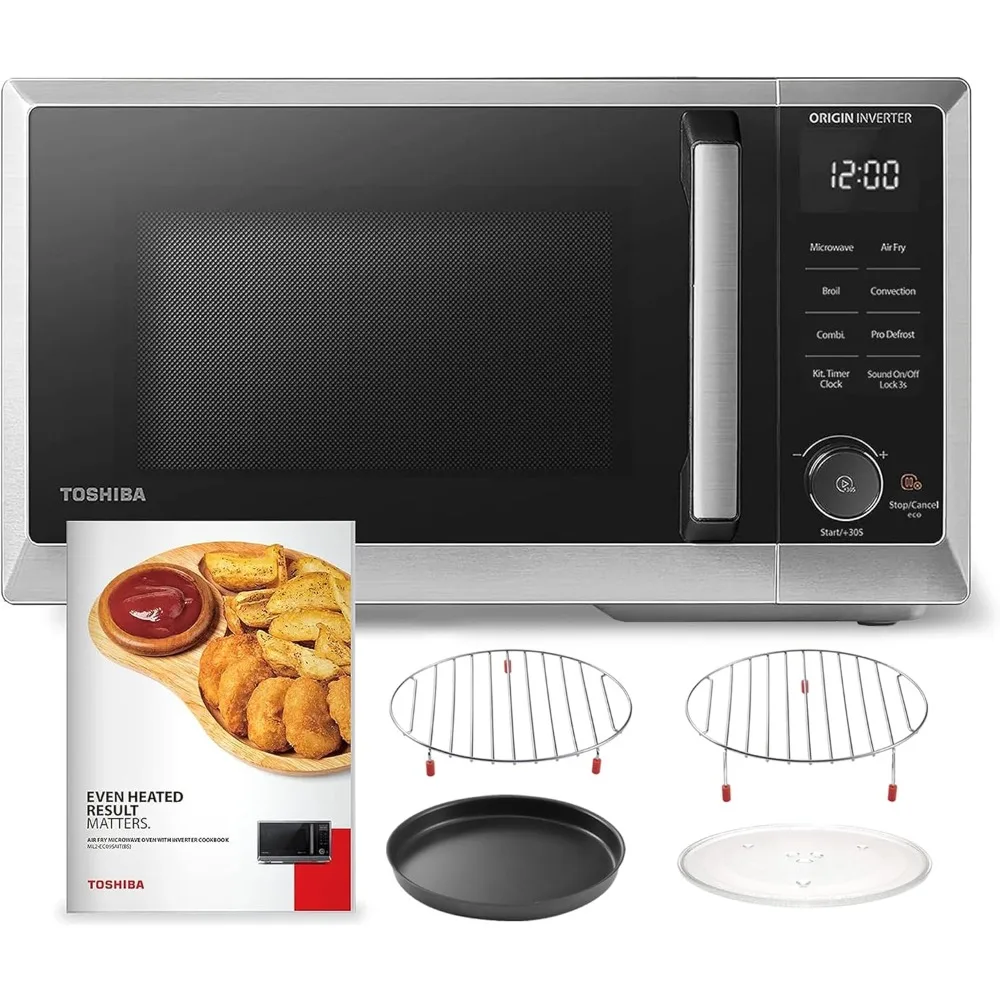 

Microwave Oven 6-in-1 Inverter Countertop Healthy Air Fryer Combo, Air Fryer, Broil, Convection, 27 Auto Menu, Microwave Oven