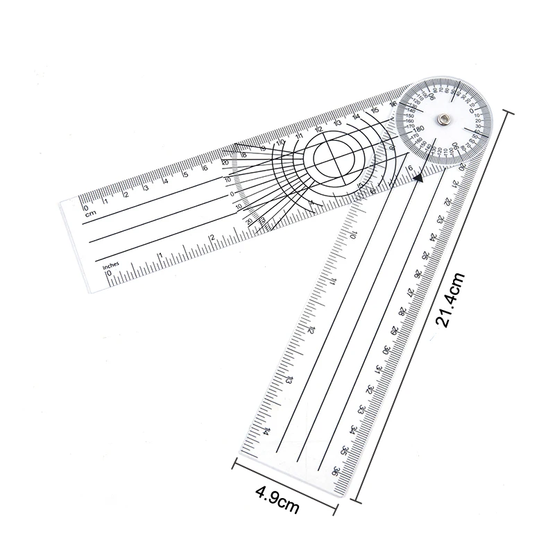 Angle Measuring Tool 0-360 Degree Goniometer Angle Medical Spinal Angle Ruler Inclinometer Ruler Protractor finder Measuring Tools