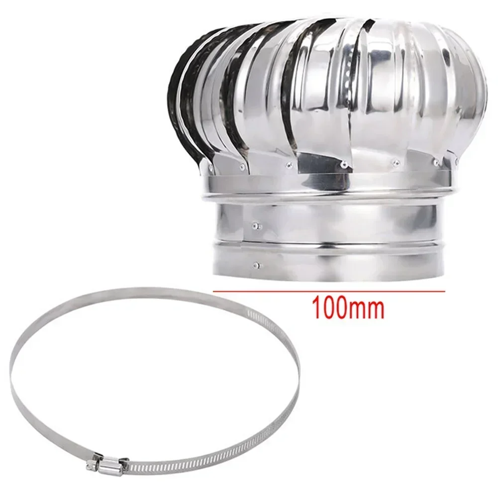 Rotating Stainless Steel Chimney Cowl Cap Protects Flue Pipe Rotating Hood Design For Ventilation Pipes Smoke Chimney