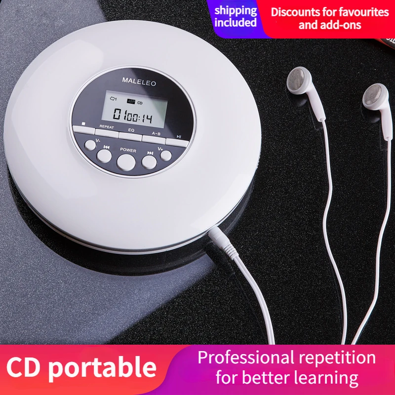 

Portable Cd Player Walkman English Repeat MP3 Music Album Custom CD Player