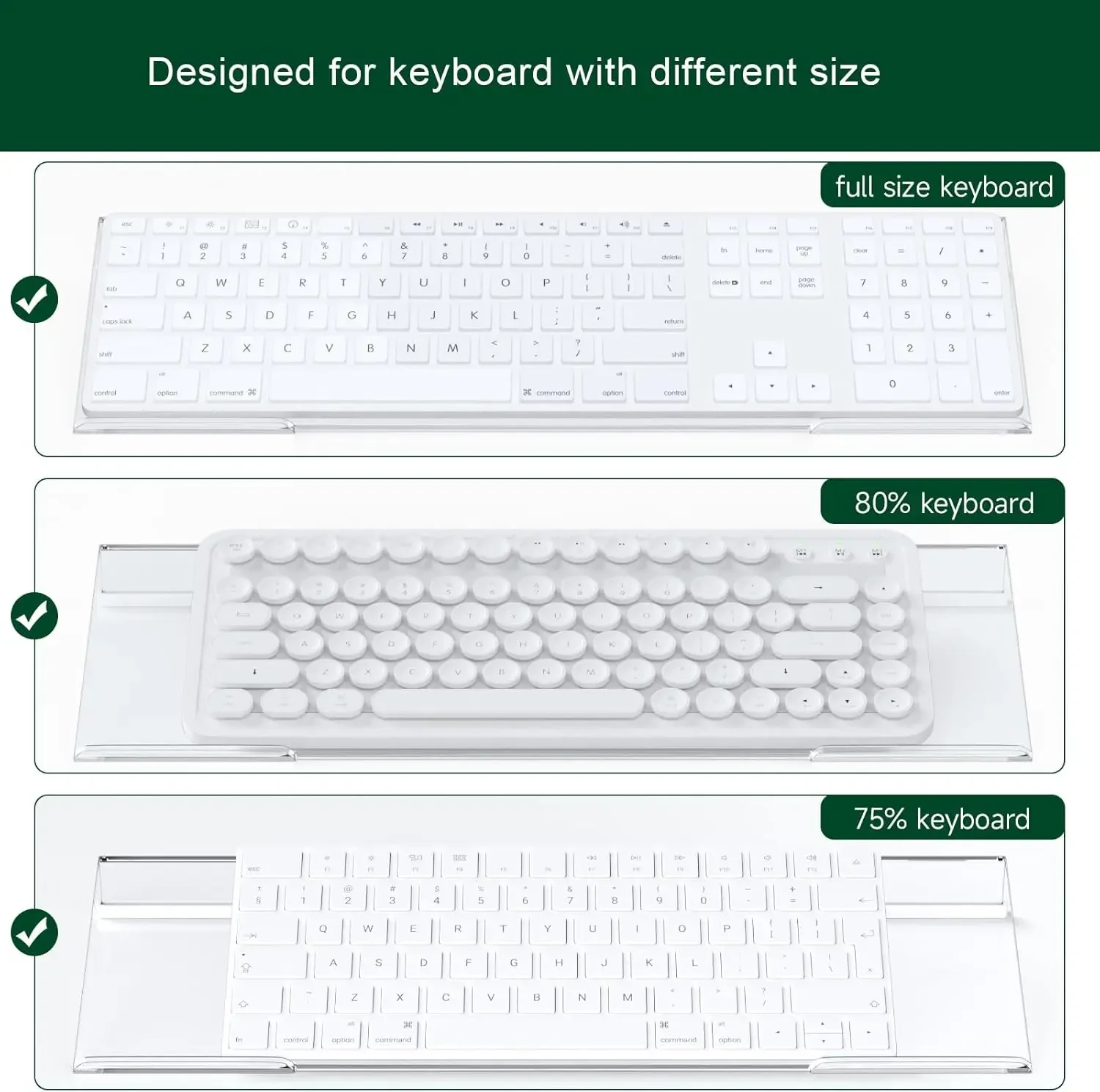 Ergonomic Acrylic Keyboard Stand For Desktop Comfortable Keyboard Tray For Home School Office Desk Accessory Office Supplies keyboard stand