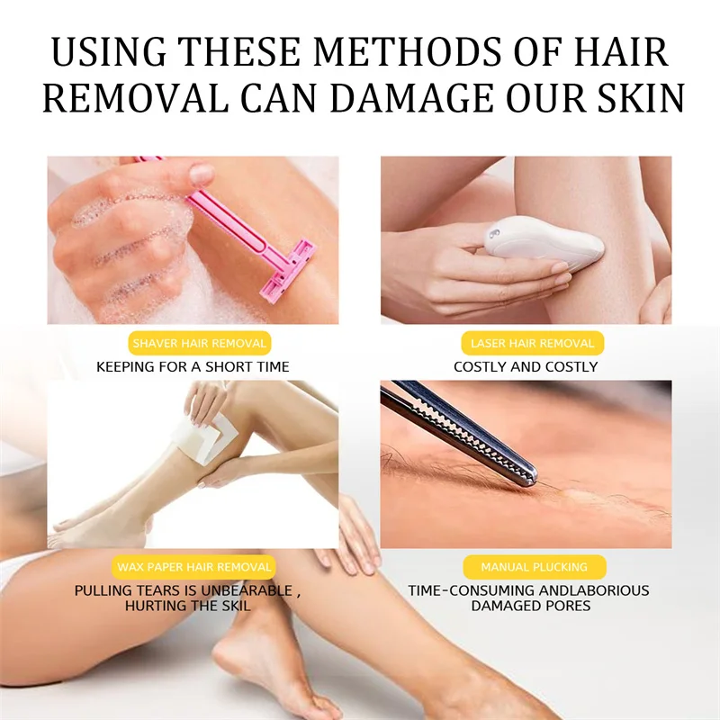 Gentle and painless hair removal Continuous suppression serum, painless removal agent legs, arms, growth inhibitors, hair_voghion.com