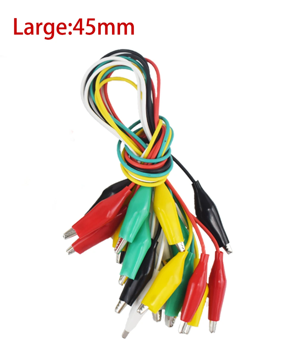 Description Picture 6 of item10pcs Color Alligator Clip Electric DIY Small Battery Power Cord Sheath Electric Clamp Double Head Test Clamp