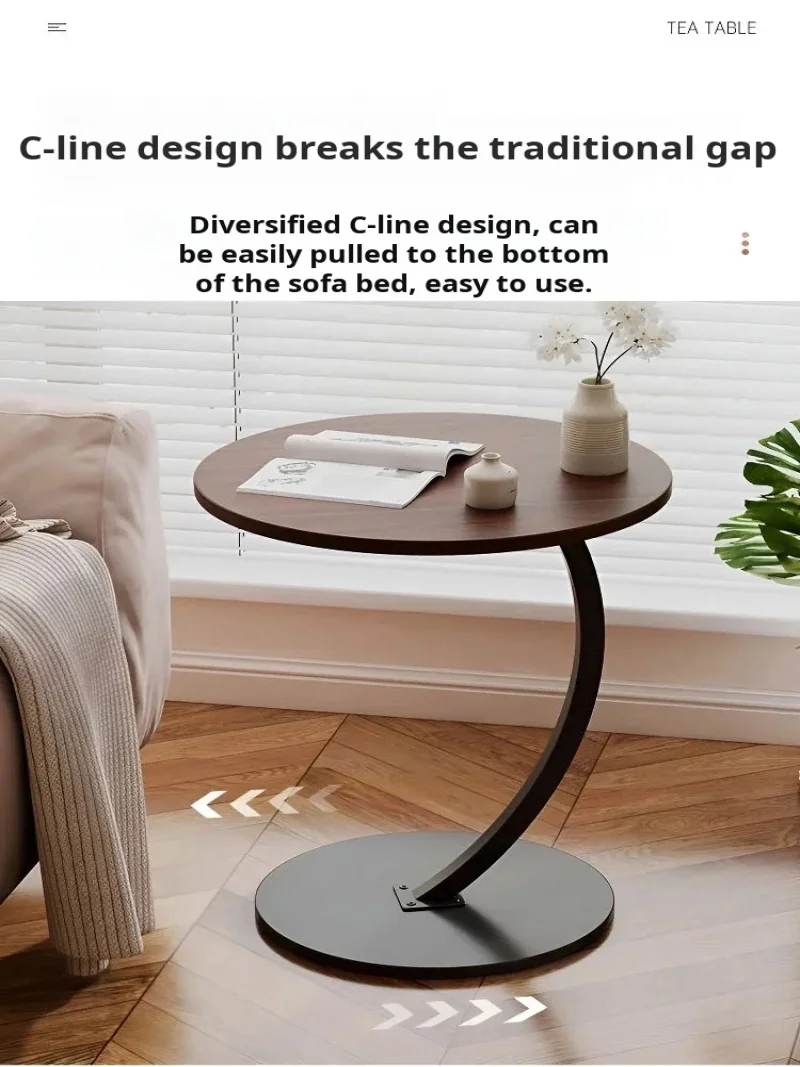 Living room sofa sideboard Light luxury round small coffee table Removable table and chairs furniture balcony storage cabinet