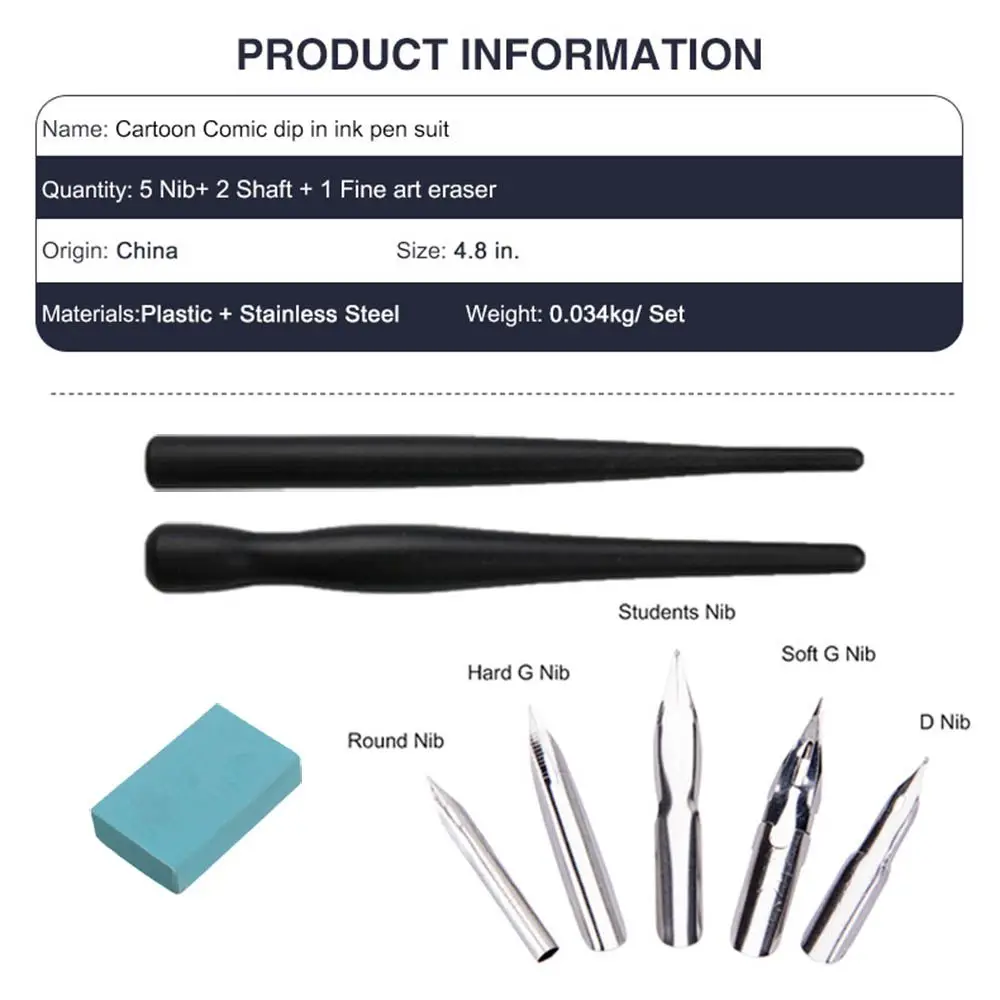 Art Pens Thermal Paper Eraser Pen Anime Eraser Drawing Tip Calligraphy Manga Pen Set Painting Tools