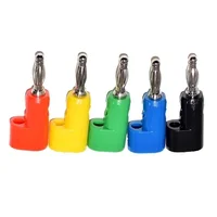 40pcs/4mm  L shape Banana Jack Plug Socket - Adaptor Electrical Connecting bending  for Binding Post Test Terminal Connector 3