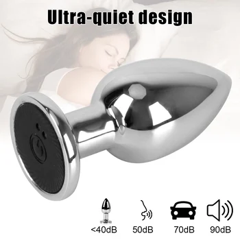 Metal Round Butt Plug Dildo Vibrator Stainless Steel Anal Vibrator Stimulator Anal Plug Man Prostate Massager Sex Toy Gay Couple 2