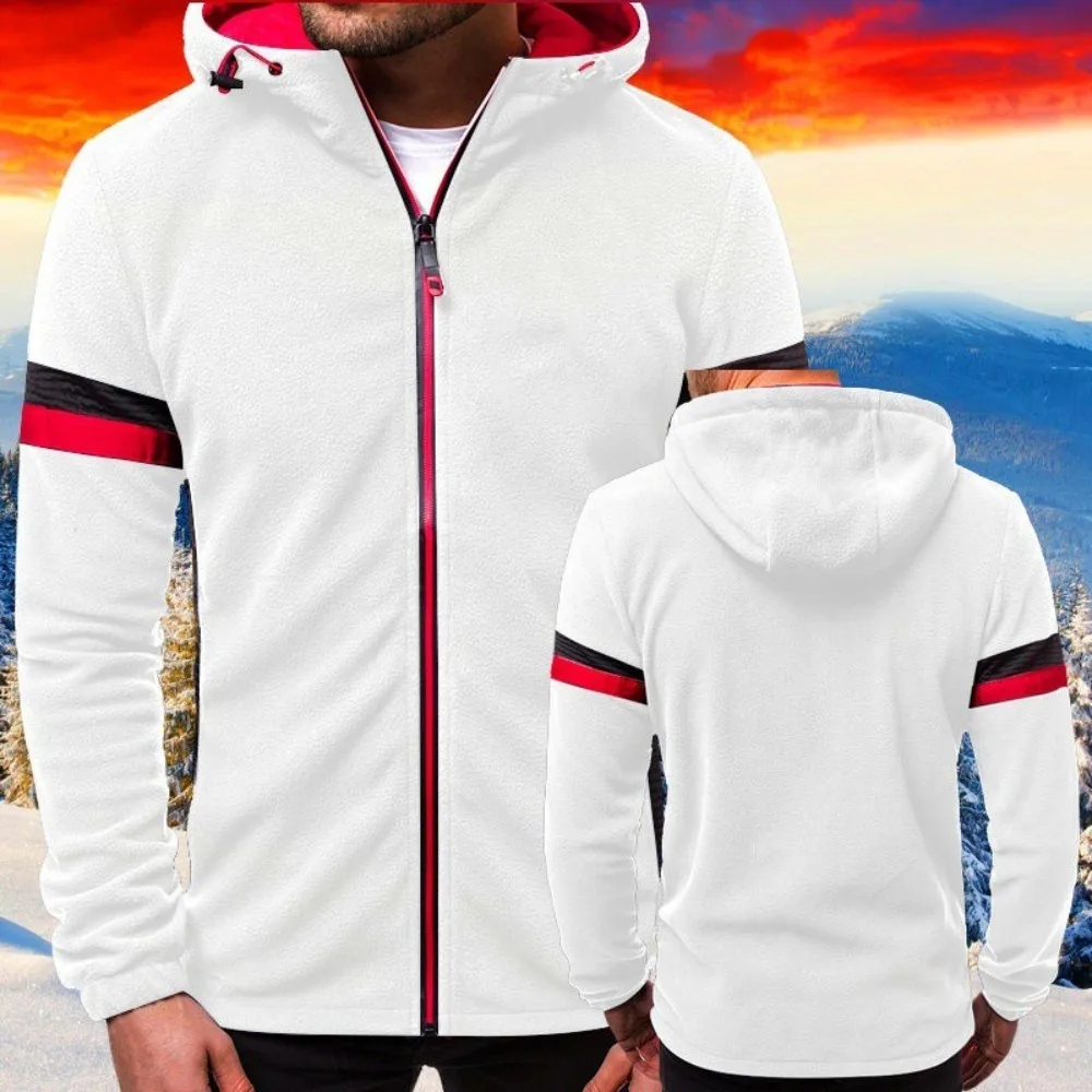 Fashion Men's Solid Color Zip Hoodie Sweatshirt_voghion.com
