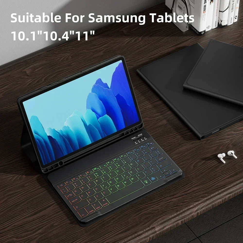 Keyboard Case for Samsung Galaxy Tab S10FE S9FE S6 Lite