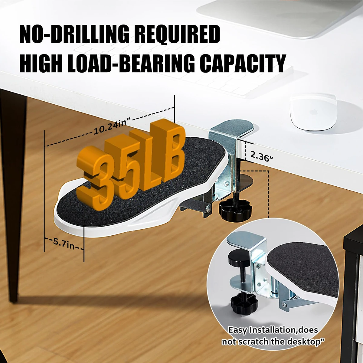 Computer Arm Support Bracket 1 PC Computer Arm Support Bracket Suitable for Office Desk Rotate Wrist Support Bracket Extension Tray for Home Use