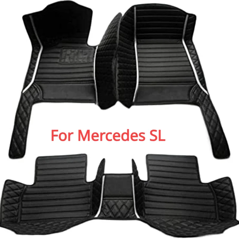 Tappetini Auto In Pelle Personalizzati Per Mercedes Sl R230 Impermeabile 3D Auto Center Accessori Interni Tappeti Tappeti Piedi 2013-2018
