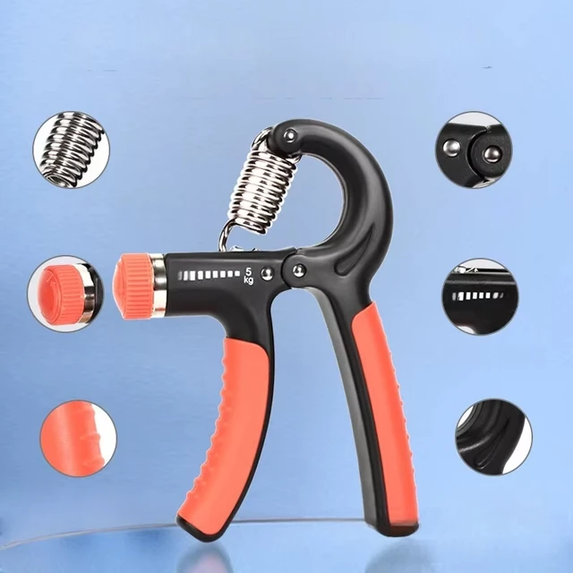 R-shaped Grip Portable Adjustable Spring Finger Strength Training Exercise Hand Muscle Puller Training Arm Strength Device 2