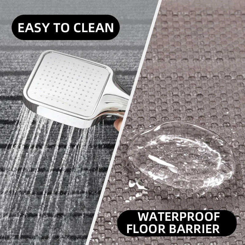 Sleek Minimalist Floor Mat - Durable, Stain/Fade Resistant, Non-Slip, Machine Washable