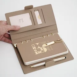 A5/A6 Loose-leaf Notebook 2023 Bussiness Office Diary Pu Cover Notepad 365day Planner School Stationery Friend Gift Write Supply