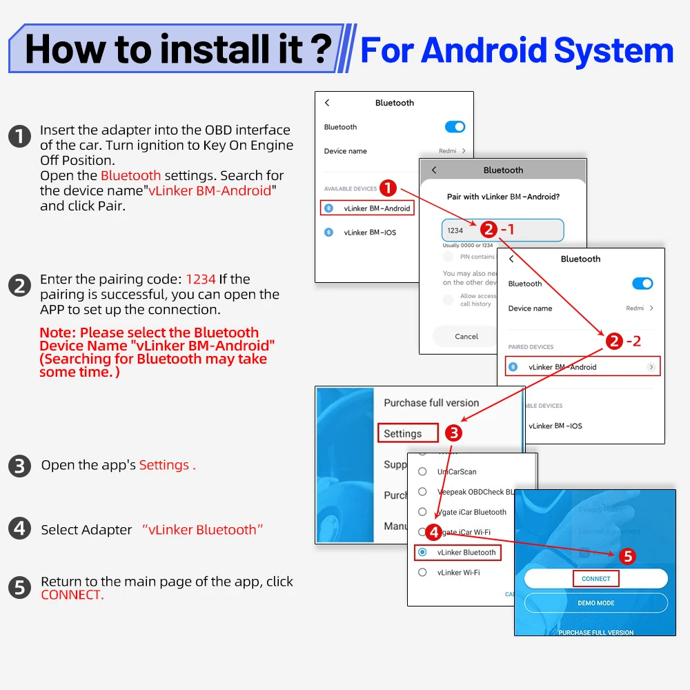 VLinker BM OBD2 Bluetooth Code Reader, Strumento Di Scansione - Foto 12