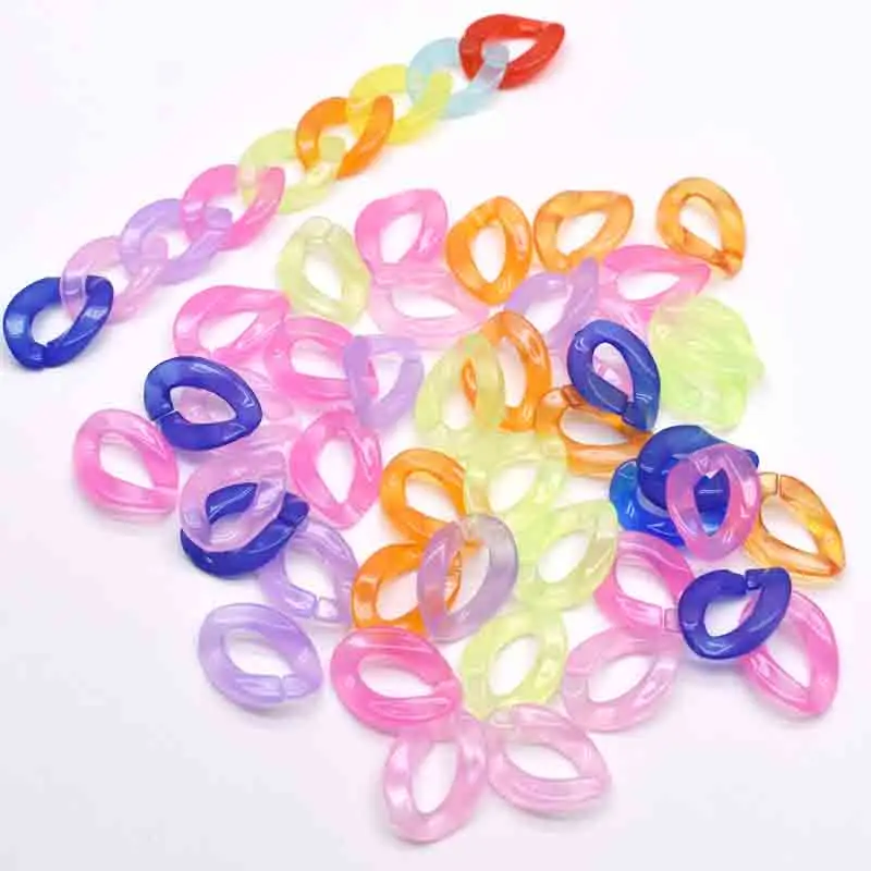 

17*23 мм акриловые бусины ручной росписи желейные цвета витые собранные части бусины для женщин ожерелье ювелирные изделия аксессуары фурнитура