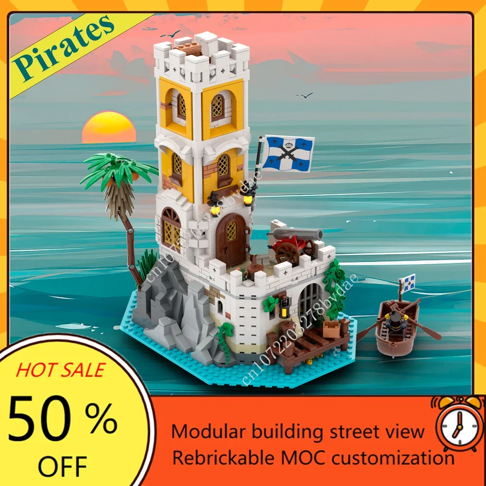 

1174PCS MOC 6265 Sabre Island Remake Building Block Kit Medieval Castle Soldier Defense Base Architecture DIY Bricks Kids Toys