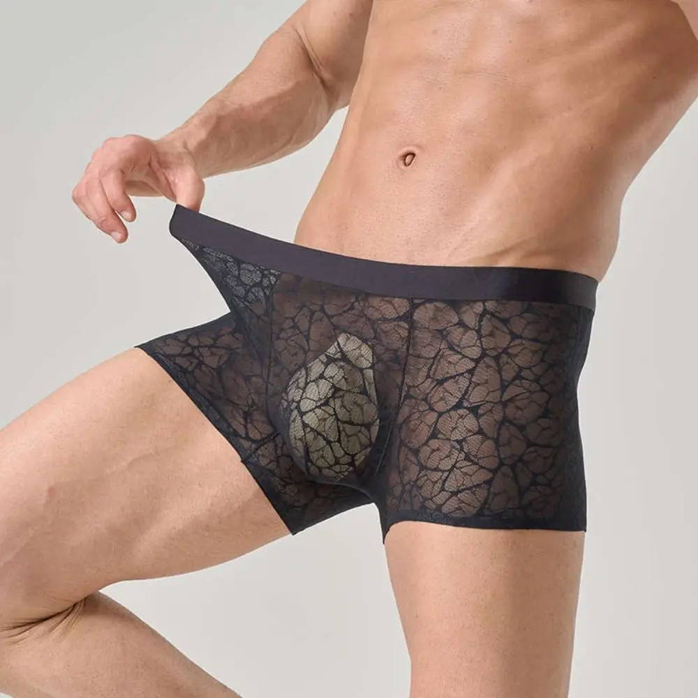 Men's Quick Dry Lace Mesh Boxer Briefs