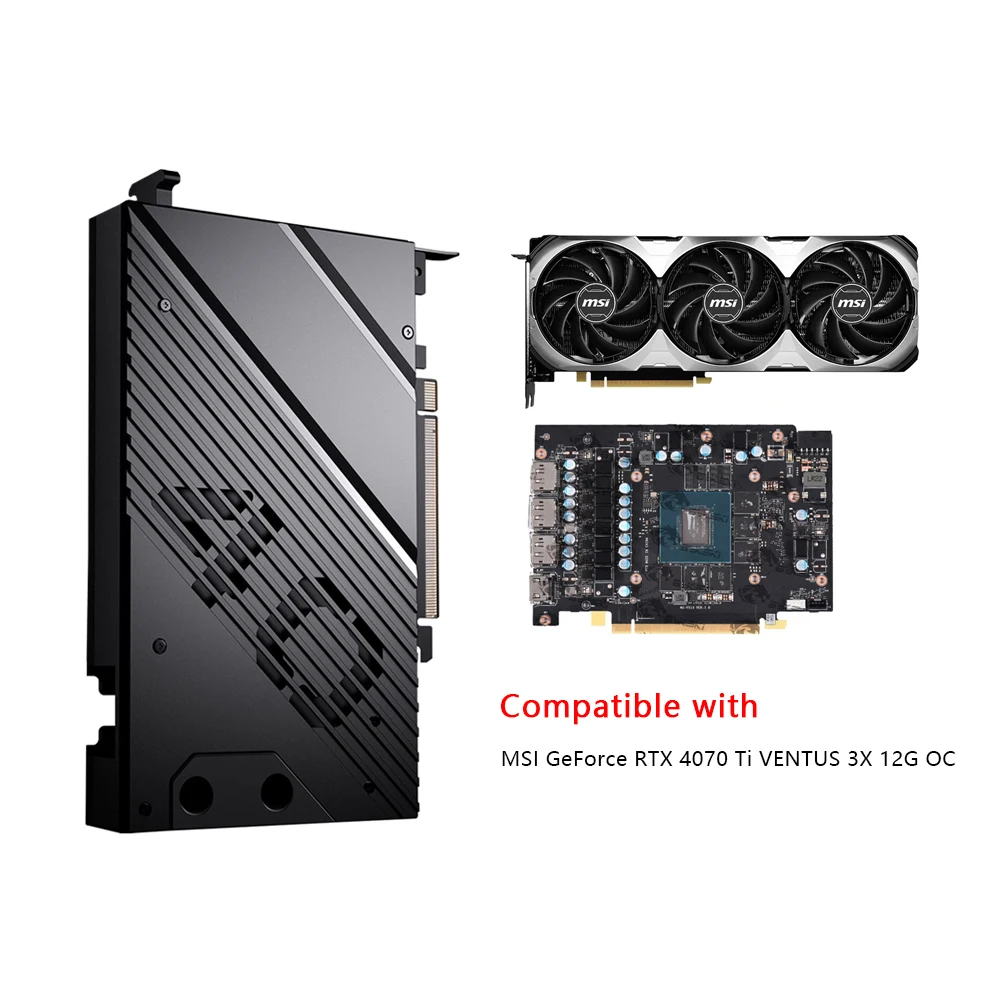 Blocco Acqua Granzon Per Scheda Gpu Msi Geforce Rtx 4070 Ti Ventus 3X 12G Oc/Radiatore Di Raffreddamento In Rame/Gbn-Ms4070Tives