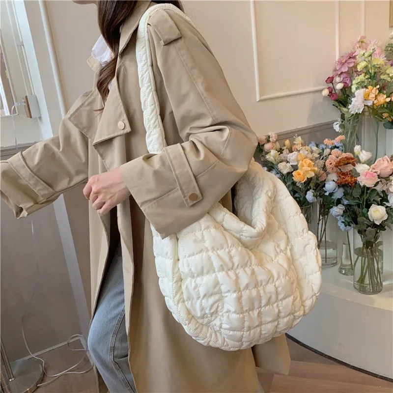 Borsa a Tracolla da Donna, Borsa a Tracolla alla Moda per Signora, Borsa Messenger Pieghevole a Grande Capacità, Borsa da Viaggio Leggera di Design - immagine 6