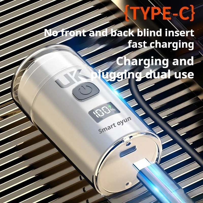 휴대용 남성용 전기 면도기 가정용 충전식 디지털 디스플레이 전기 면도기 휴대용 여행용 방수 수염 트리머 도구