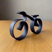 Sculpture de vélo abstraite noire moderne – Pièce de décoration de vélo chic pour la maison et le bureau, idéale pour le salon, la chambre à coucher, l'étude 1