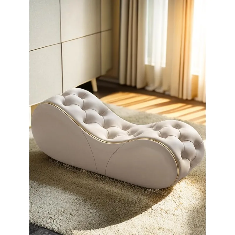 Light luxury hotel clubhouse bedside bedroom sofa stool spring  shoe change  multi-functional bedside change