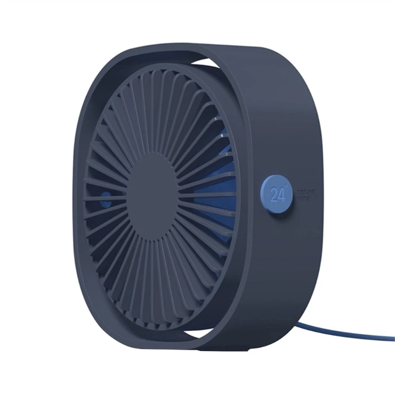 

54HE Car USB Rechargeable Portable Electric Cooling Fan Air Cooler Desktop Ventilator