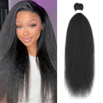 Alibaby 26 inch Crochet Hair Synthetic Yaki Straight Crochet Braid Hair Extensions for Women Pre-stretched Braids Fake Hair 1