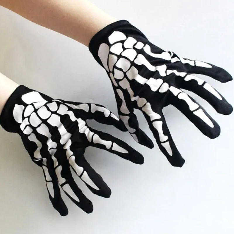 Horror Skull Claw Gloves - Mens Halloween Party Mittens