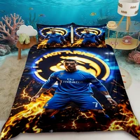 Housse de couette FashionFootball Star R-Ronaldo, ensemble de literie imprimé, housse de couette, couette, pour jeunes, filles, garçons, cadeau d'anniversaire 6