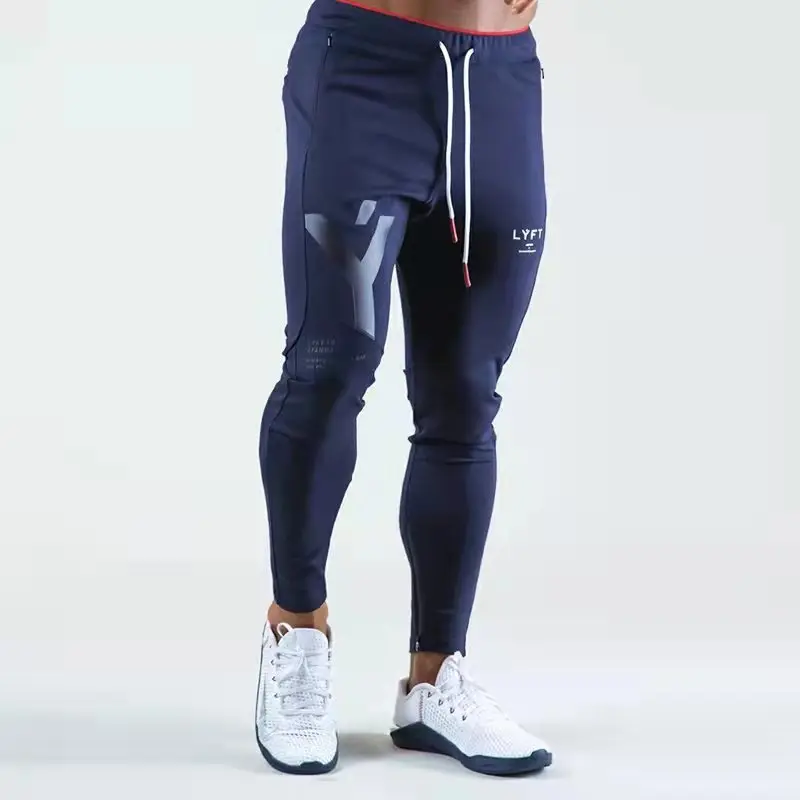 LYFT Fitness Pants for Men's Spring and Autumn New Breathable Sports and Casual Pants Slim Fit, Small Foot Zipper Guard Pants