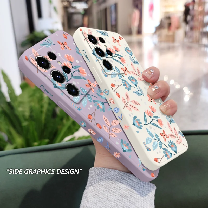 Graceful Flowers Silicone Phone Case Cover