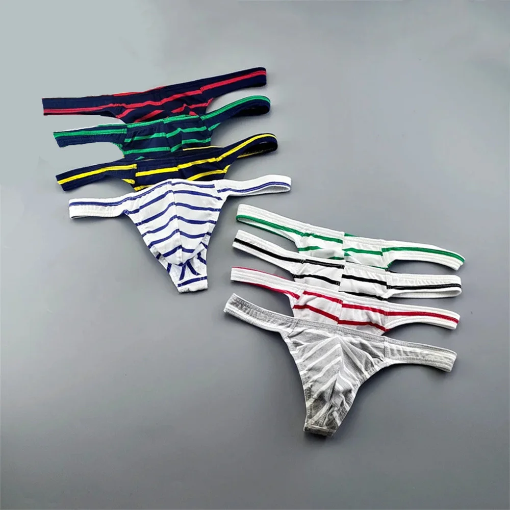 Big Pouch Man Micro Thongs and G Strings Tangas Sports Running Stripe ...