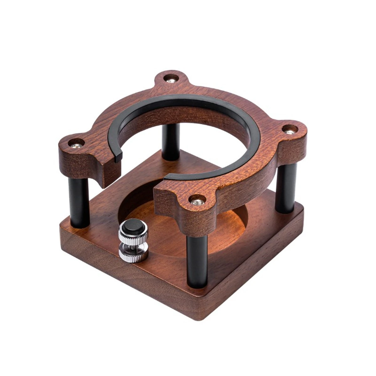 

Espresso Machine Coffee Tamper Base Adjustable Wooden Espresso Tamping Station Lightweight Design Coffee Tamper Base