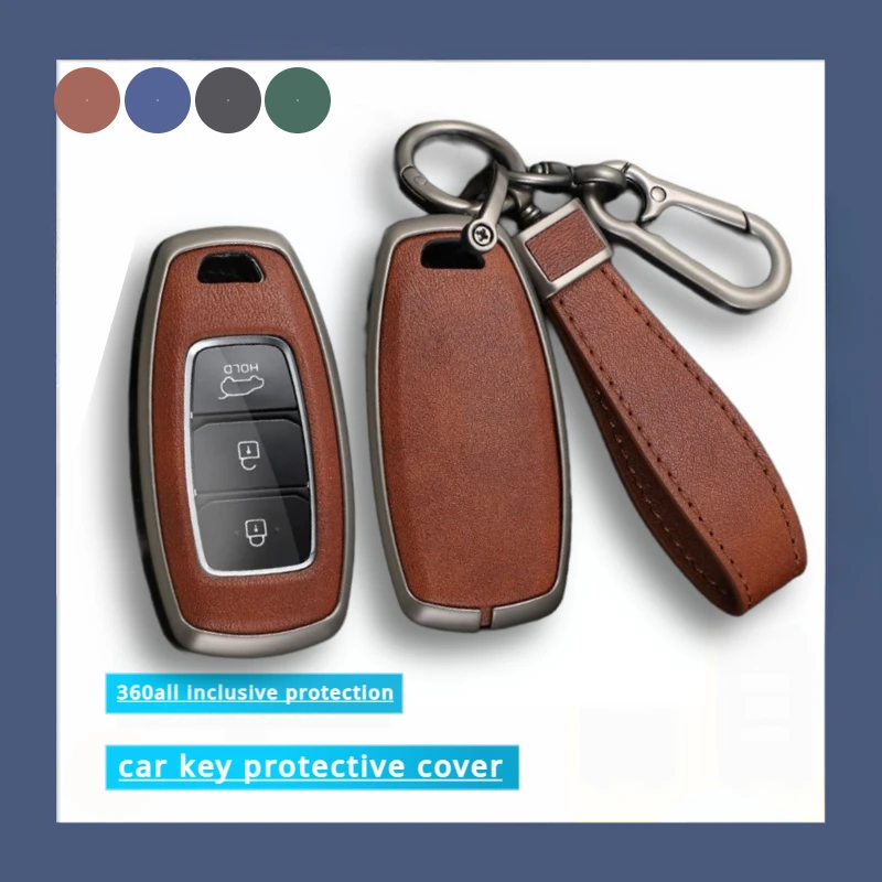 

for Hyundai I30 Ix35 KONA Encino Solaris Azera Grandeur Ig Accent Santa Fe Palisade 3/4/5 Buttons Car Key Case Cover Keychain