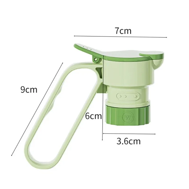 Cold Water Bottle Seal Controlled Volume Drinks Bottle Deflector Creative Carry Handle Press Dispense with Lid Cup Cover