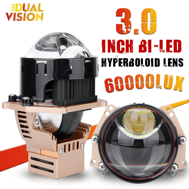 

3.0 Inch Bi LED Projector Laser Hyperboloid 69000LM 160W LED Car Light Headlight Lenses For Hella 3R Car Accessories Retrofit