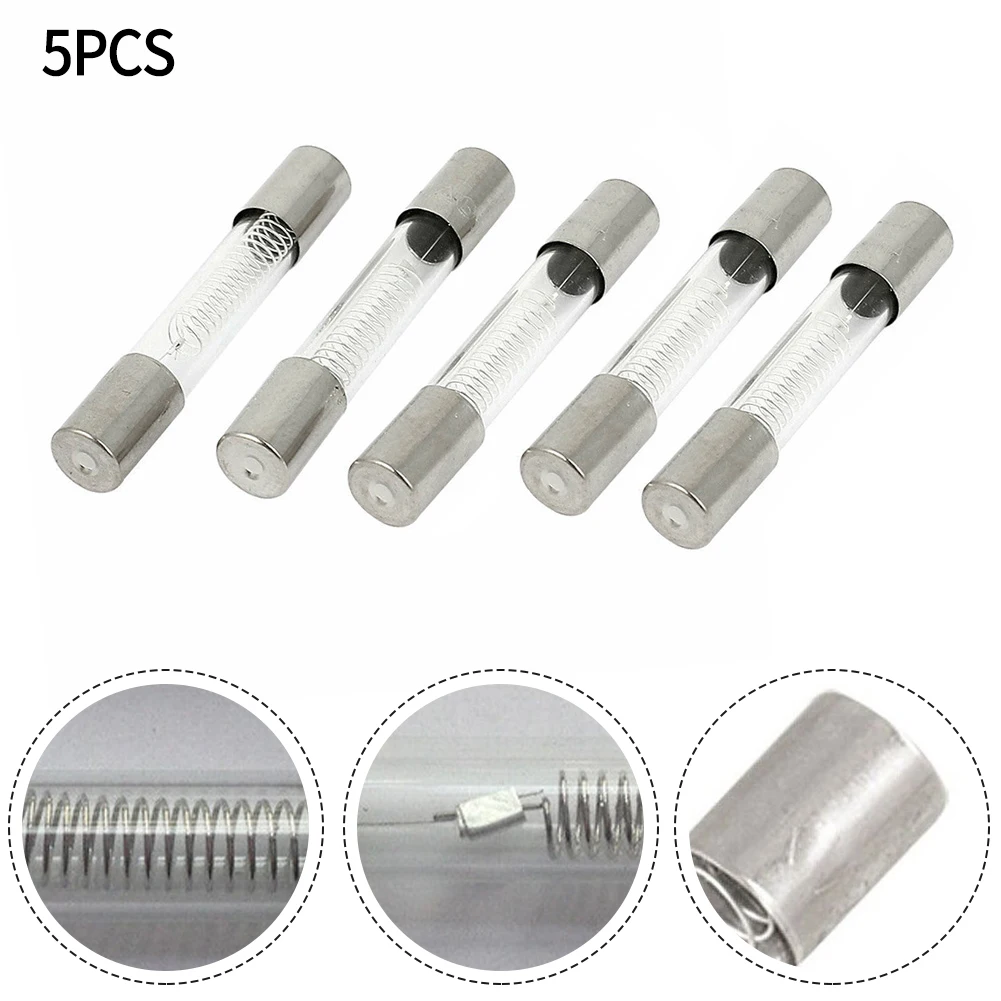 5pcs Microwave Oven Fuse Tubes Glass Tube Fuse High Voltage 0.8A 5kV 6mm X 40mm For Microwave Oven Home Appliance Components