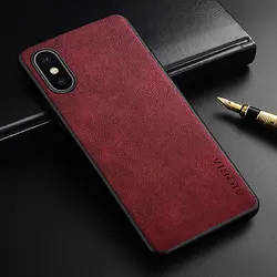 Luxury Vintage Leather Skin Case with Soft Silicone Cover - XS (Red)