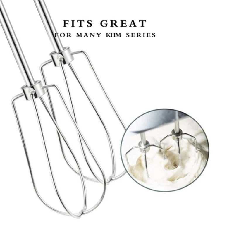 Set of 2 Electric Food Mixer Heads Handheld Eggs Beater Heads Stainless Steel Eggs Mixer Accessories Beater Part cooking