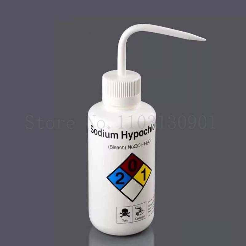 Safe Wash Bottle with Label Acetone Methanol Ethanol Laboratory Cleaning Bottle 1pc 250ml 500ml